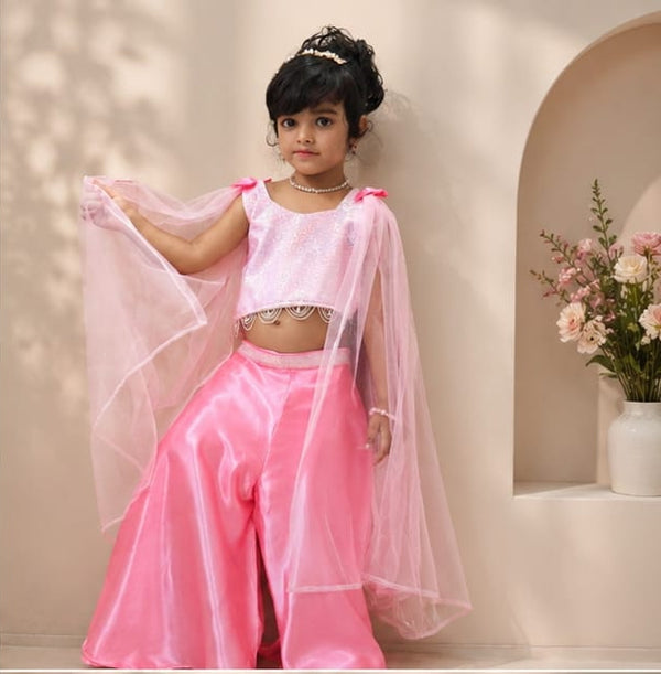 Elegant Pink Ethnic Party Outfit for Girls 💖✨
