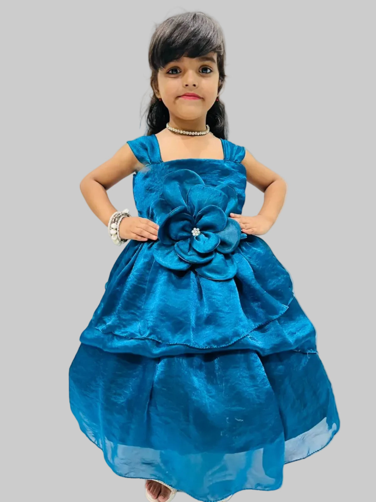 Royal Blue Princess Party Gown for Girls 💙✨