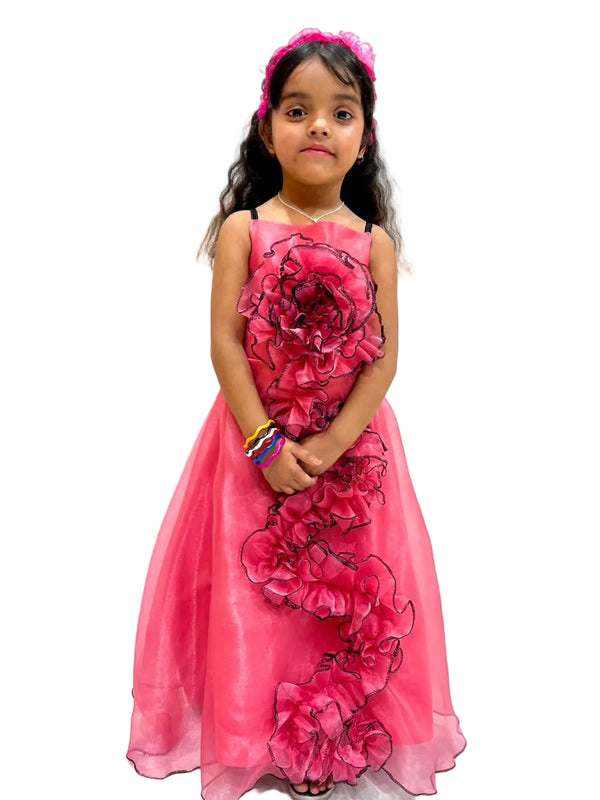 Elegant Floral Princess Gown for Girls 🌸✨