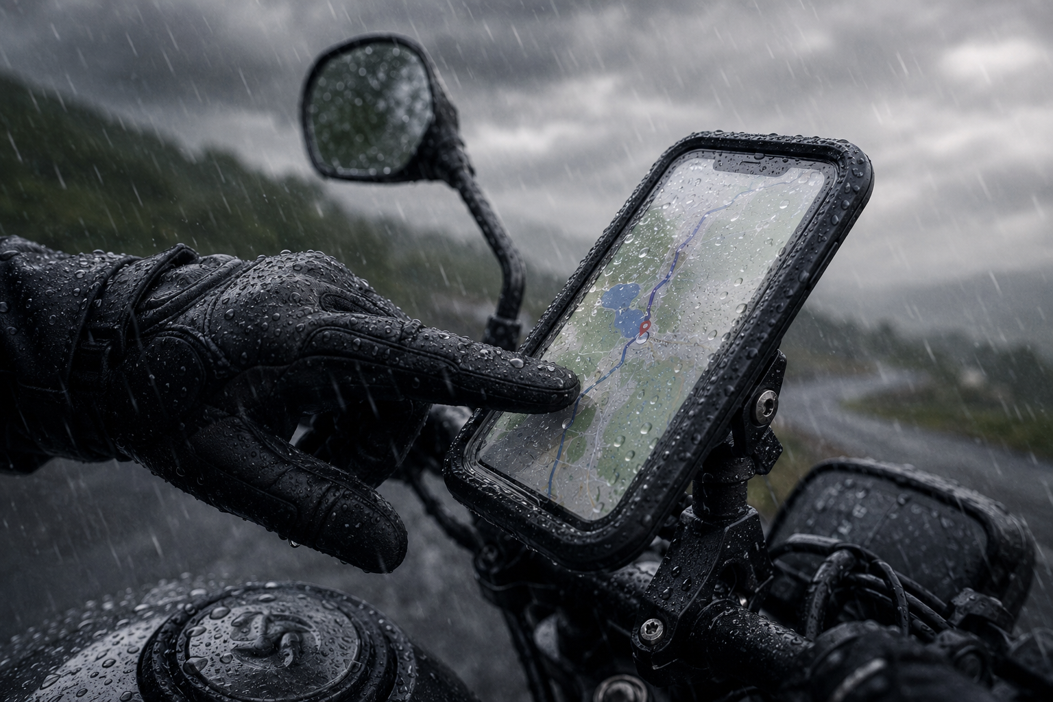 RTS™ 360° Waterproof Motorcycle Navigation Mount with Touch Screen Case