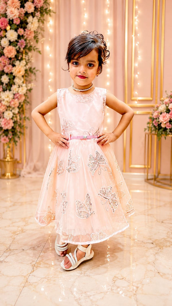 Elegant Pearl Princess Party Dress for Girls 🤍✨