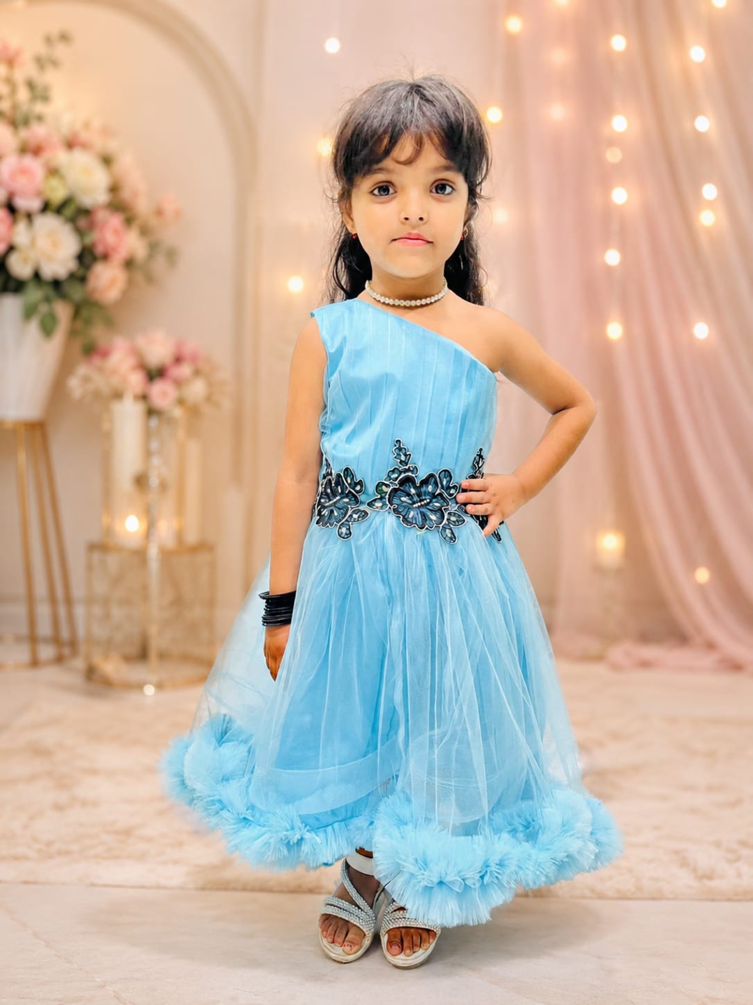 Sky Blue Princess Party Gown for Girls 💙✨