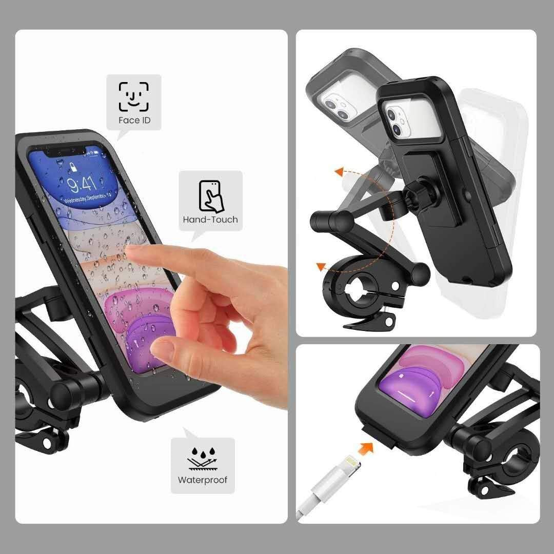 RTS™ 360° Waterproof Motorcycle Navigation Mount with Touch Screen Case